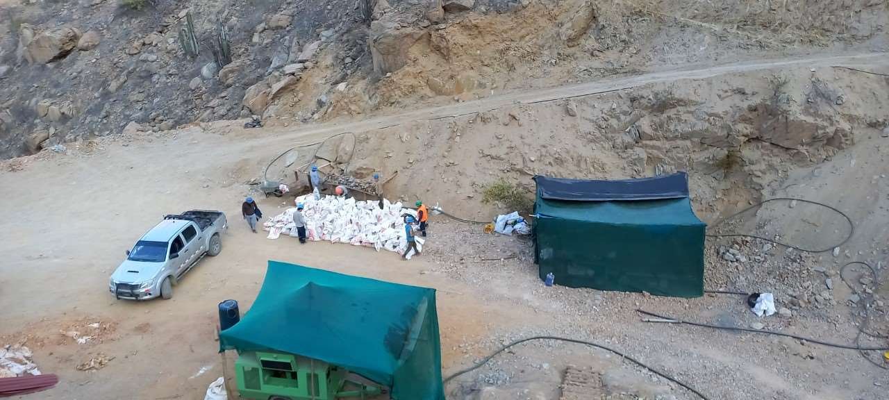 Site activity at the Palta Dorada project, Ancash Department, Northern Peru