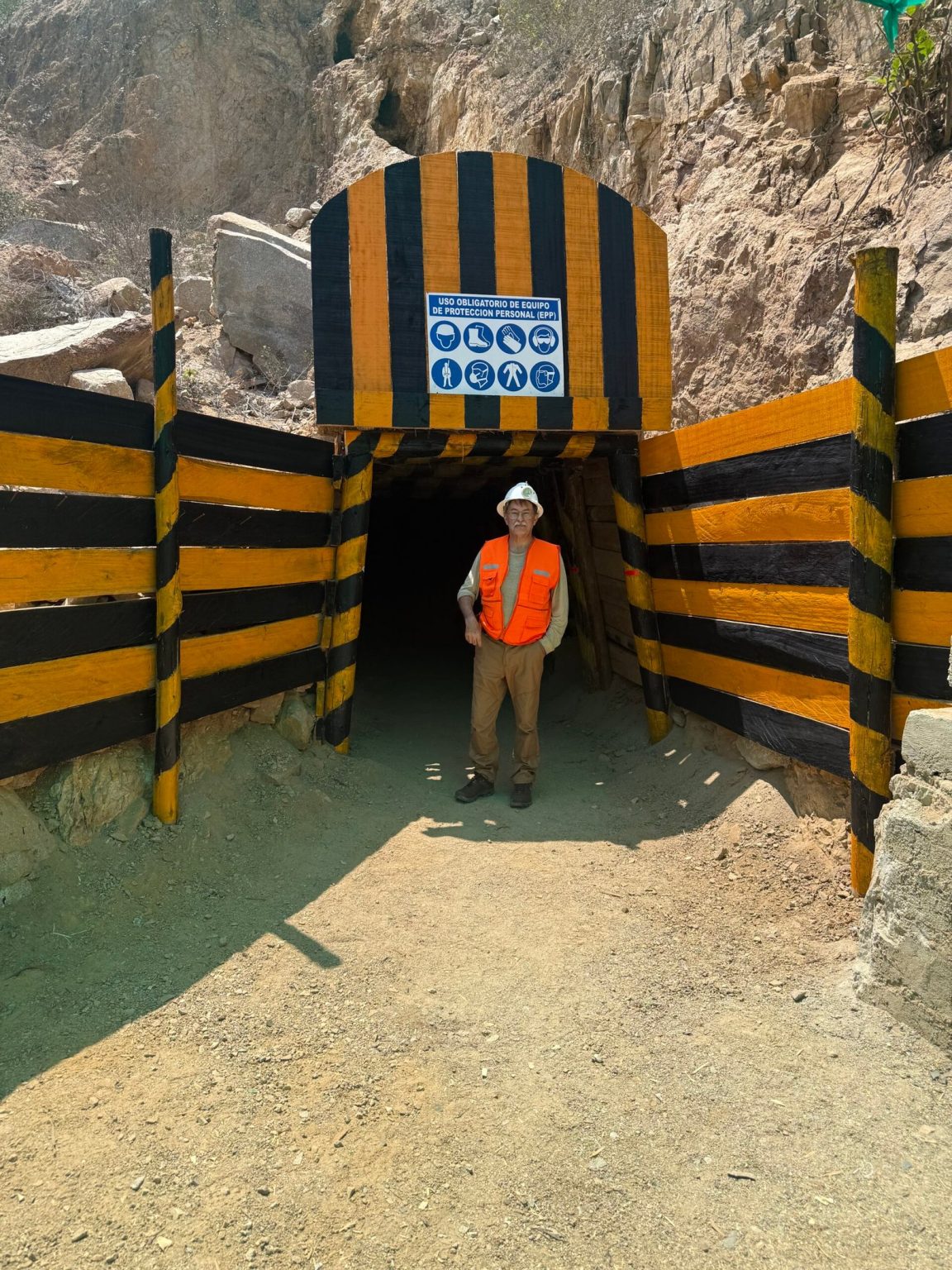 Access portal at the Palta Dorada project, Ancash Department, Northern Peru